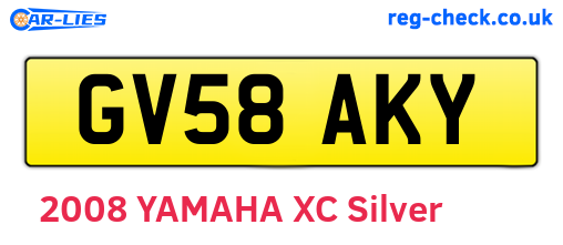 GV58AKY are the vehicle registration plates.