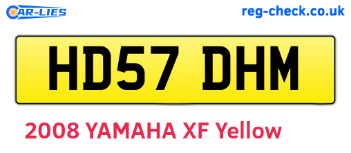 HD57DHM are the vehicle registration plates.