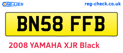 BN58FFB are the vehicle registration plates.