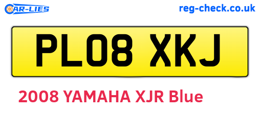 PL08XKJ are the vehicle registration plates.