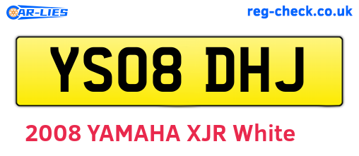 YS08DHJ are the vehicle registration plates.