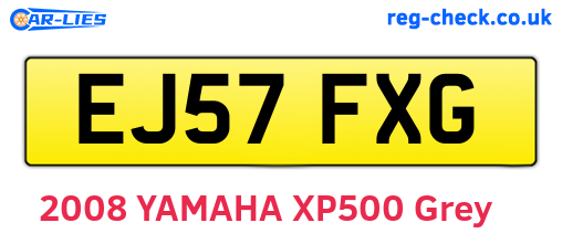EJ57FXG are the vehicle registration plates.