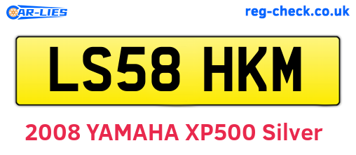 LS58HKM are the vehicle registration plates.