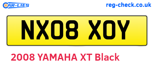 NX08XOY are the vehicle registration plates.