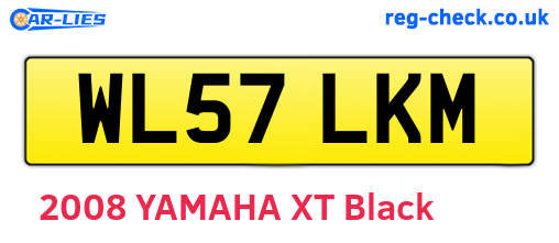 WL57LKM are the vehicle registration plates.