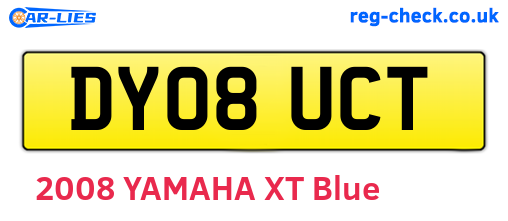 DY08UCT are the vehicle registration plates.