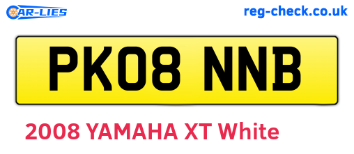 PK08NNB are the vehicle registration plates.