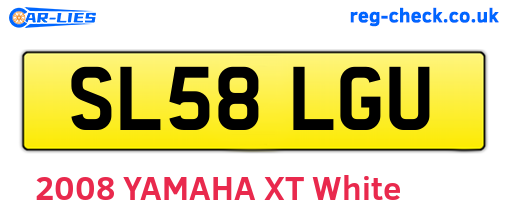 SL58LGU are the vehicle registration plates.