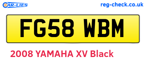 FG58WBM are the vehicle registration plates.