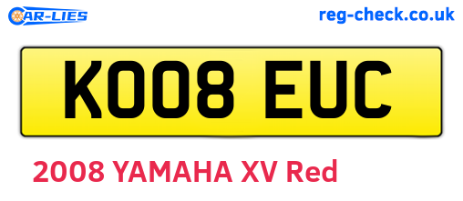 KO08EUC are the vehicle registration plates.