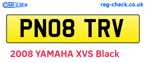 PN08TRV are the vehicle registration plates.