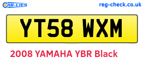 YT58WXM are the vehicle registration plates.