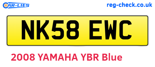 NK58EWC are the vehicle registration plates.