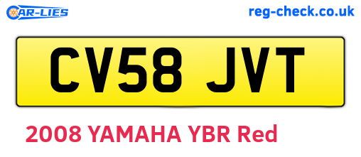 CV58JVT are the vehicle registration plates.