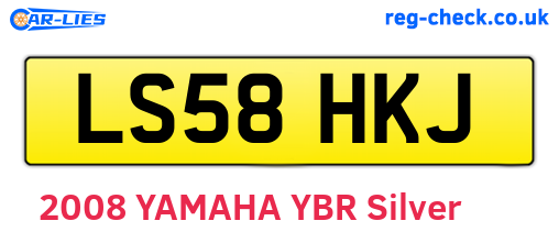 LS58HKJ are the vehicle registration plates.