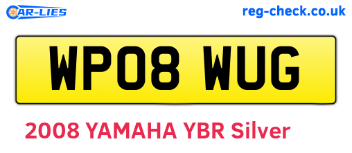 WP08WUG are the vehicle registration plates.