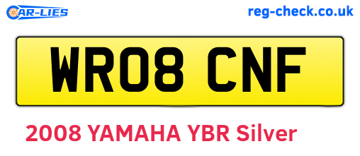 WR08CNF are the vehicle registration plates.