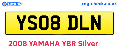 YS08DLN are the vehicle registration plates.