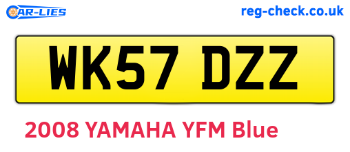 WK57DZZ are the vehicle registration plates.