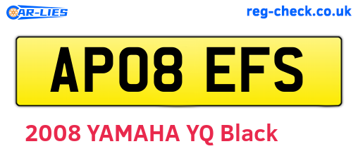 AP08EFS are the vehicle registration plates.