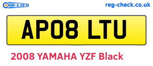 AP08LTU are the vehicle registration plates.