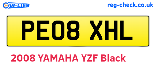PE08XHL are the vehicle registration plates.