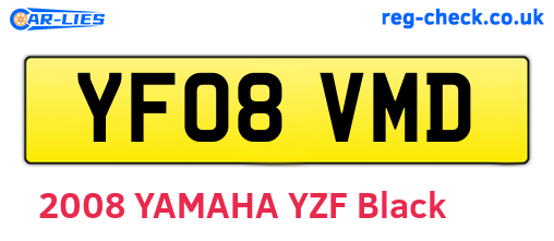 YF08VMD are the vehicle registration plates.