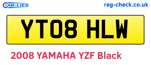 YT08HLW are the vehicle registration plates.