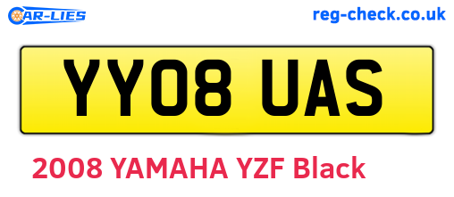 YY08UAS are the vehicle registration plates.