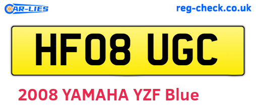 HF08UGC are the vehicle registration plates.