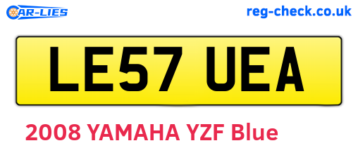 LE57UEA are the vehicle registration plates.
