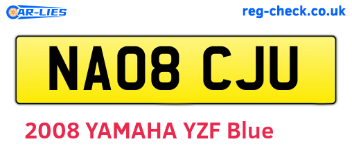 NA08CJU are the vehicle registration plates.