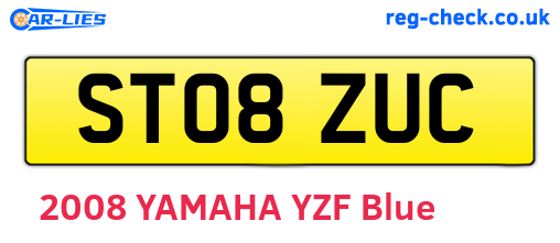 ST08ZUC are the vehicle registration plates.