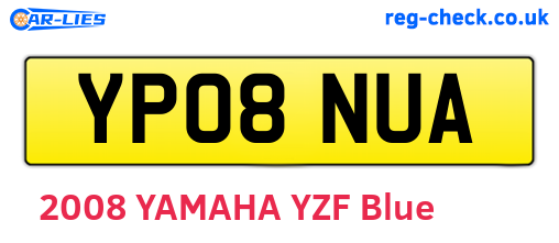 YP08NUA are the vehicle registration plates.