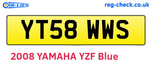 YT58WWS are the vehicle registration plates.