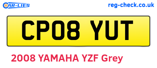 CP08YUT are the vehicle registration plates.