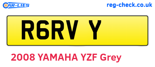 R6RVY are the vehicle registration plates.