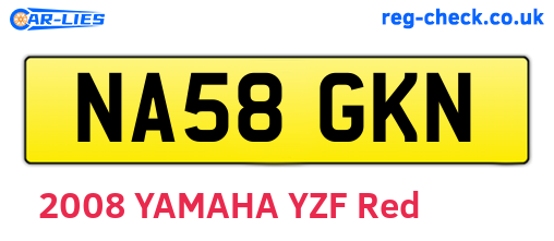 NA58GKN are the vehicle registration plates.