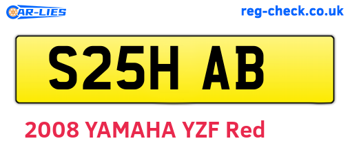 S25HAB are the vehicle registration plates.