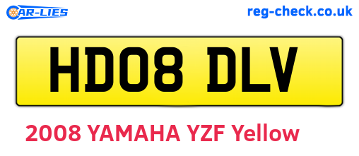 HD08DLV are the vehicle registration plates.