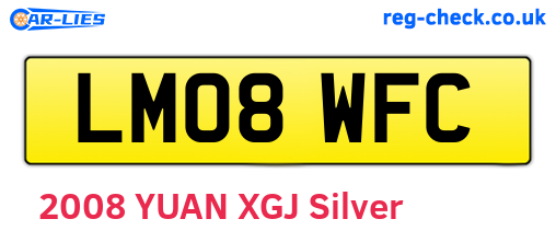 LM08WFC are the vehicle registration plates.