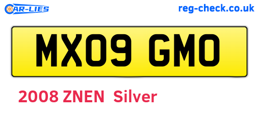 MX09GMO are the vehicle registration plates.