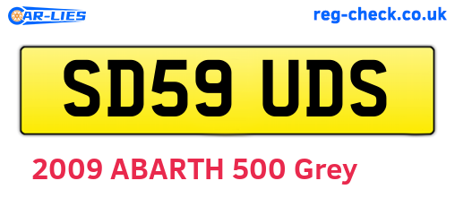SD59UDS are the vehicle registration plates.