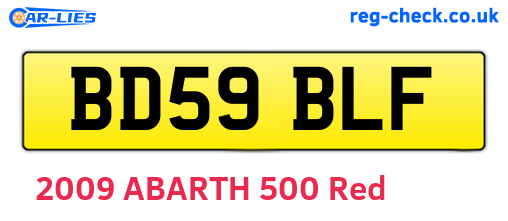 BD59BLF are the vehicle registration plates.