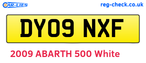 DY09NXF are the vehicle registration plates.