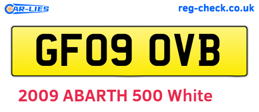 GF09OVB are the vehicle registration plates.
