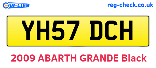 YH57DCH are the vehicle registration plates.
