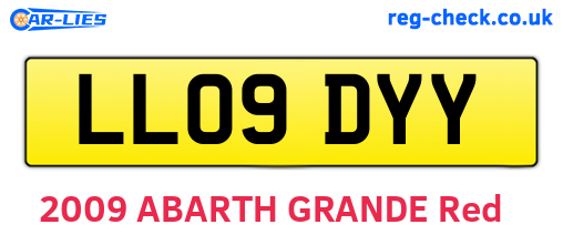 LL09DYY are the vehicle registration plates.