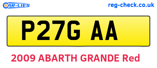 P27GAA are the vehicle registration plates.