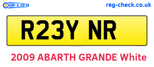 R23YNR are the vehicle registration plates.